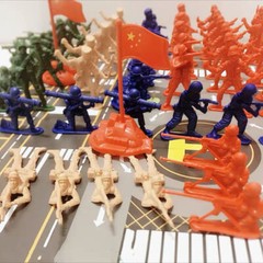 Nostalgic Plastic Soldier Model Toys Military Sandbox Set Model Boy Puzzle Toys
