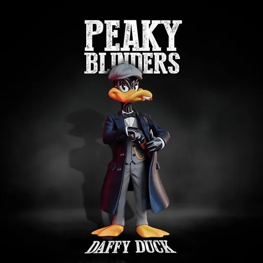 Daffy Duck Figure 3D Printed Figure DIY Kit Built Painted Collector Statue