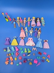 VTG Lot Of 15 Mattel Polly Pocket Disney Princess with Clothes And Accessories