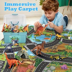 Dinosaur Toys for 3 4 5 Year Old Boys Gifts, 25 Pieces Dinosaurs Toys for Kid…