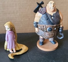 Lot Of 7 Disney Tangled 3.75″ PVC Figure Cake Toppers Rapunzel, Flynn, Pascal ++