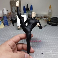 1/12 Male&Female Matte Black Bodysuit Tight Leotard Jumpsuit For 6”RomankeyCOWL