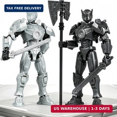 2 Pack T13 Action Figure Set, Already Assembled Titan 13 Robot, 5.5 Inch Posable