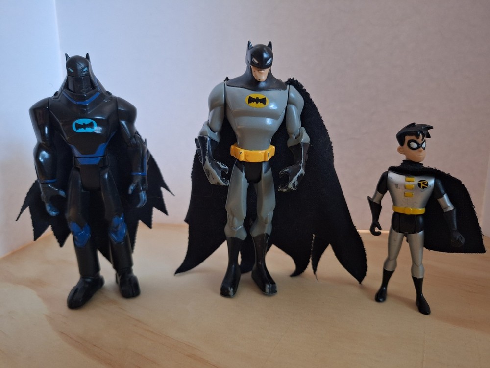 Mattel 2004 The Batman Animated Series Batman, Robin Lot, 2006 Midnight Ninja
