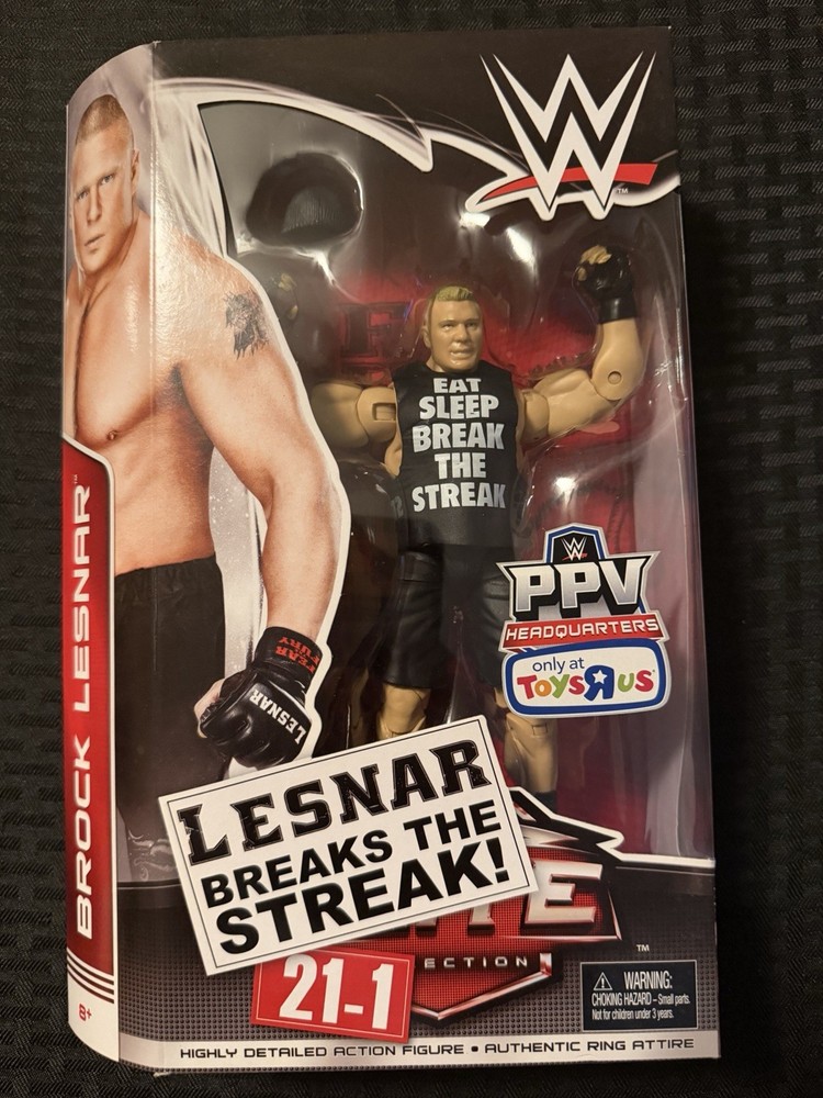 WWE Elite Brock Lesnar Breaks the Streak Toys R Us Exclusive Figure Wrestlemania
