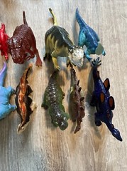 Plastic Rubber DINOSAURS Play Toys EDUCATIONAL Dinosaur Lot Of 49 Vintage