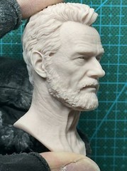 Unpainted 1/6 Bryan Cranston Male Head Carved Model Fit 12” Action Figure