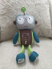 Bits i Bots Botsy Robot Marv Plush Rattle Toy 12”