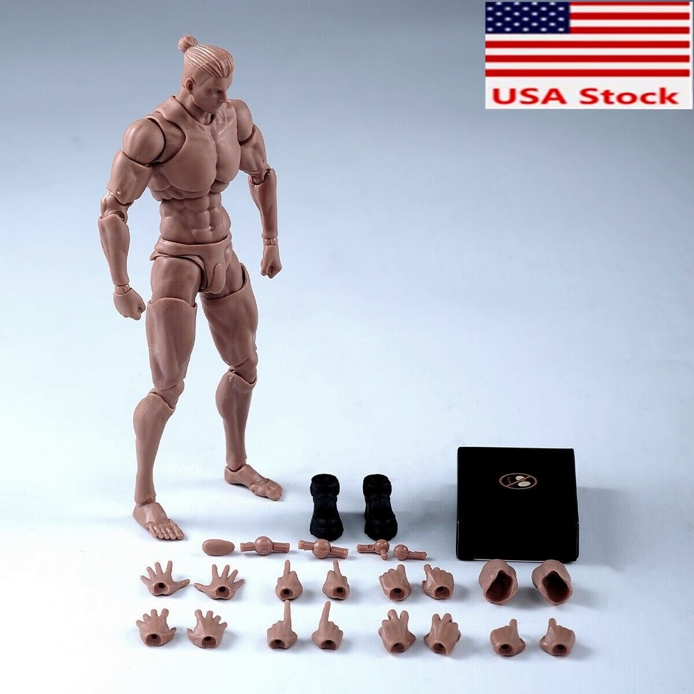 US Romankey X COWL 1/12 Black Male Super Flexible Body Doll 6”Joint Figure Toys