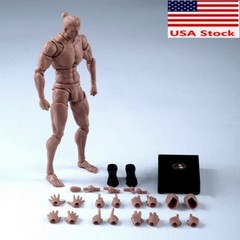 US Romankey X COWL 1/12 Black Male Super Flexible Body Doll 6”Joint Figure Toys