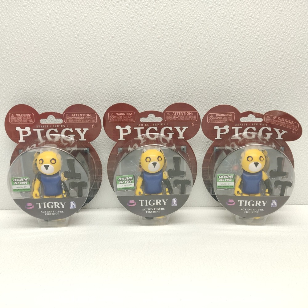 Lot of 3 Roblox Piggy Foxy Tigry Figure with Exclusive Download Collectible NEW
