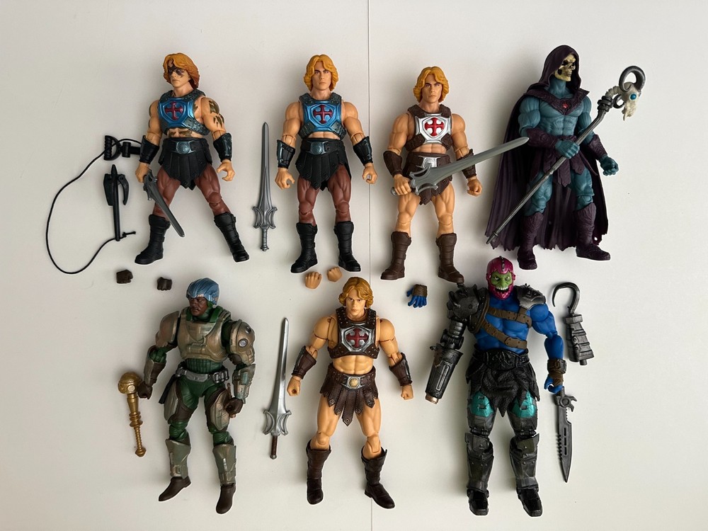 MASTERS UNIVERSE CHRONICLES Movie HE-MAN Man-At-Arms SKELETOR Core Lot + CUSTOMS