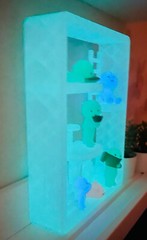 Smiski House Glow in the Dark Display | Mini Figure Room Shelf | Bonus Glow Pet