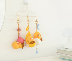 Kakao Friends Choonsik Figure Keyring Keychain Bag Charm Yarn Moon Cloud