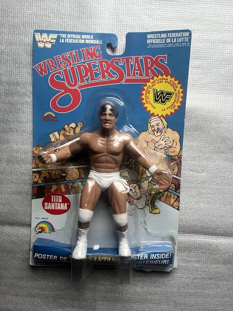 LJN WWF Wrestling Superstars Tito Santana Vintage Figure 1985 New Fast Shipping