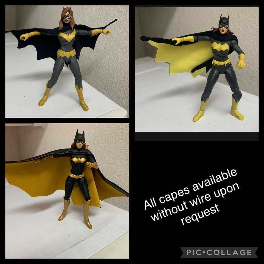 Custom Batgirl Wired Cape Mcfarlane DC Collectibles 1:12 Batman Not Figure