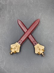 Iron Grenadier mini gatlings, swords, 2 handed gatling red/gold and gold – 1/12