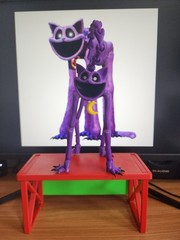 Large Cat Nap Toy – Poppy Play time Inspired 3D Printed Fidget Toy Eyes glow