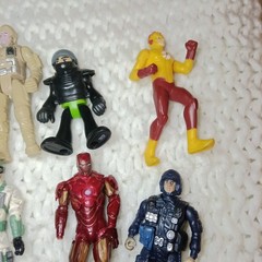 Action Figures Lot Of 13 Mixed Lot With Carrying Case