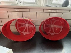 Two (2) A-Team 1983 B.A. Baracus Toy Helmets Rare Complete!!!