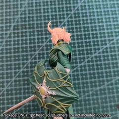 Unpainted Blank 1/12 1/18 Female Head Sculpt Model For 6″ 3.75″ Action Figure