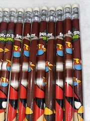 Angry Birds Pencils Unique COLLECTIBLES Angry Bird on Top – Lot of 16