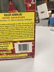 Legends Of Professional Wrestling Bloody Killer Kowalski Autographed Figurine