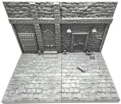 1:18 Scale 4-Inch Figure Diorama Set Medieval Fantasy Street Carnival 15.5 inch