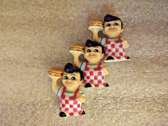 BIG BOY FIGURES- Set of 3- Mini 1 Inch- Stands on its Own- Toy- PVC-Hard Plastic