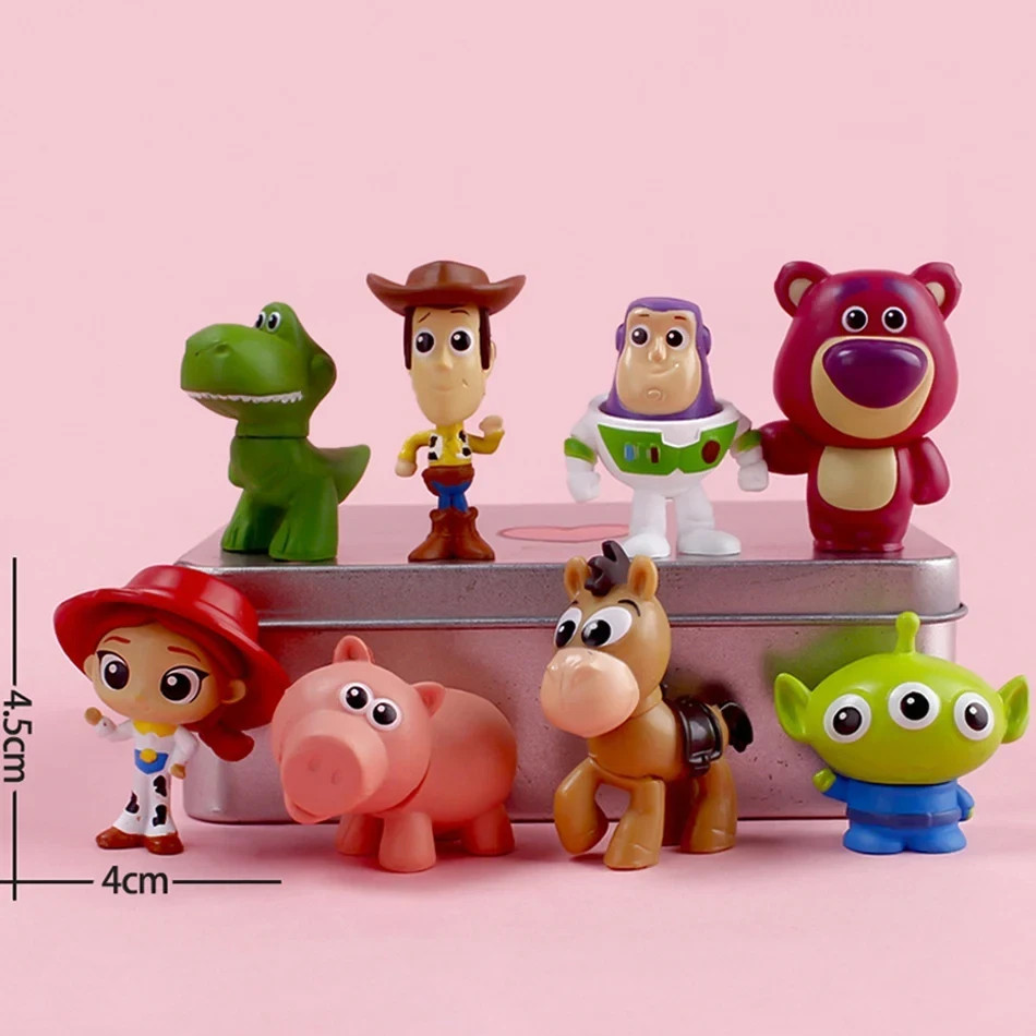 8PCS 5CM Toy Story 4 Figures – Woody & Buzz Lightyear Action Model Set