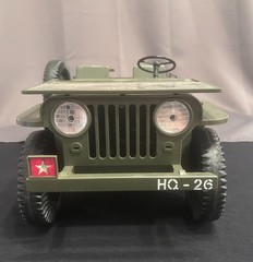 VINTAGE 1964 ORIGINAL GI JOE JEEP 7000 w/TRAILER/SEARCH LIGHT/RECOILESS CANNON