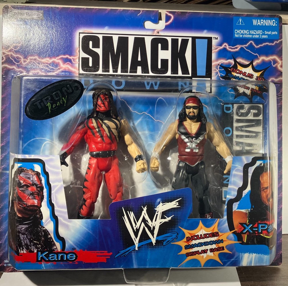 WWF WWE Titantron Live Smackdown Kane Vs X-Pac Jakks Wrestling MOC