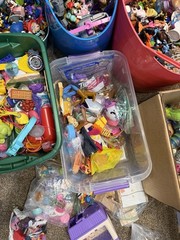 Lg Box Or Appx 3 Lb Of Random Toys For Boys & Girls Fun For Kids Some may be Vtg