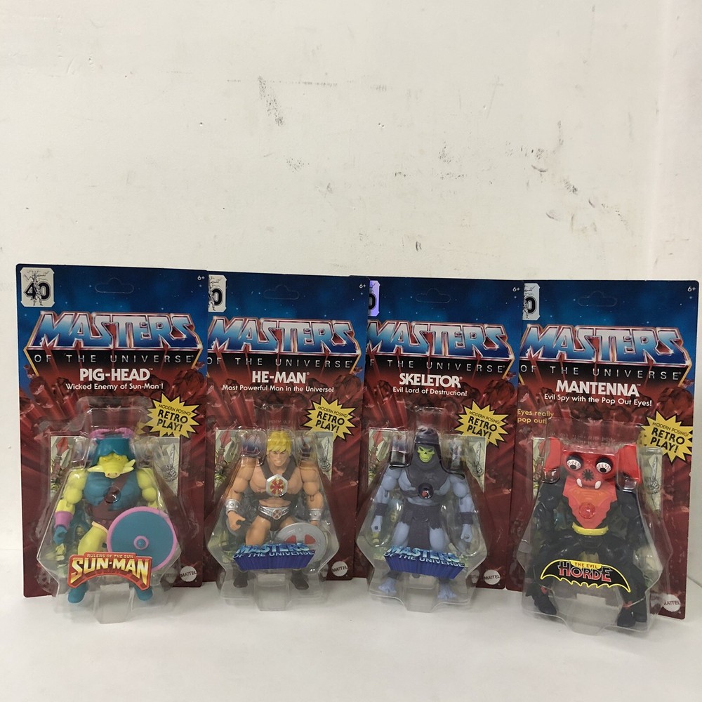 Masters Of The Universe Origins Wave 9 200X Skeletor HE-MAN Pig Head & Mantenna