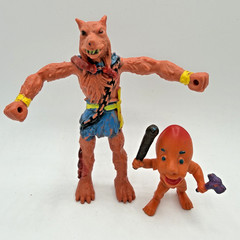 Arco The Other World Weapons Master Wolf and Jip Figures 1983