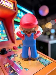 Super Mario 5″ Poseable Figure Excellent Condition Goldie Autograph Hard Plastic