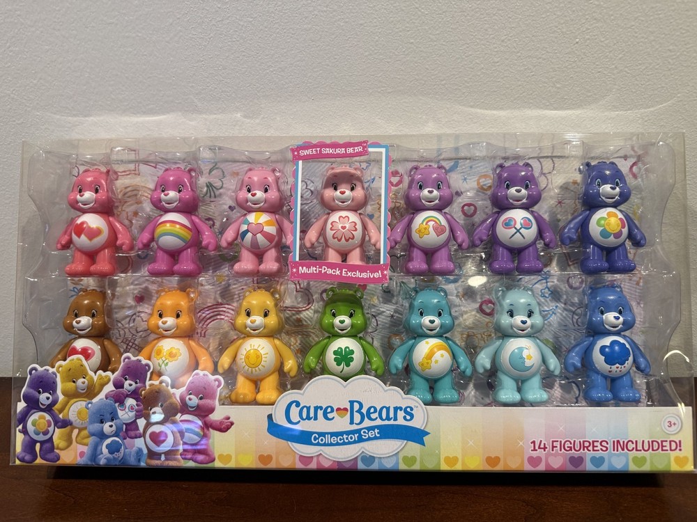 Care Bears Figures Set of 14 Collectors Edition Sweet Sakura Bear