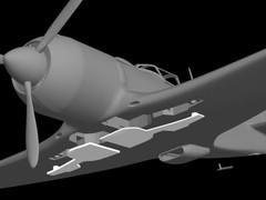 Blemished 1:18 scale Lavochkin La-7 Model Kit-Disassembled and Unpainted