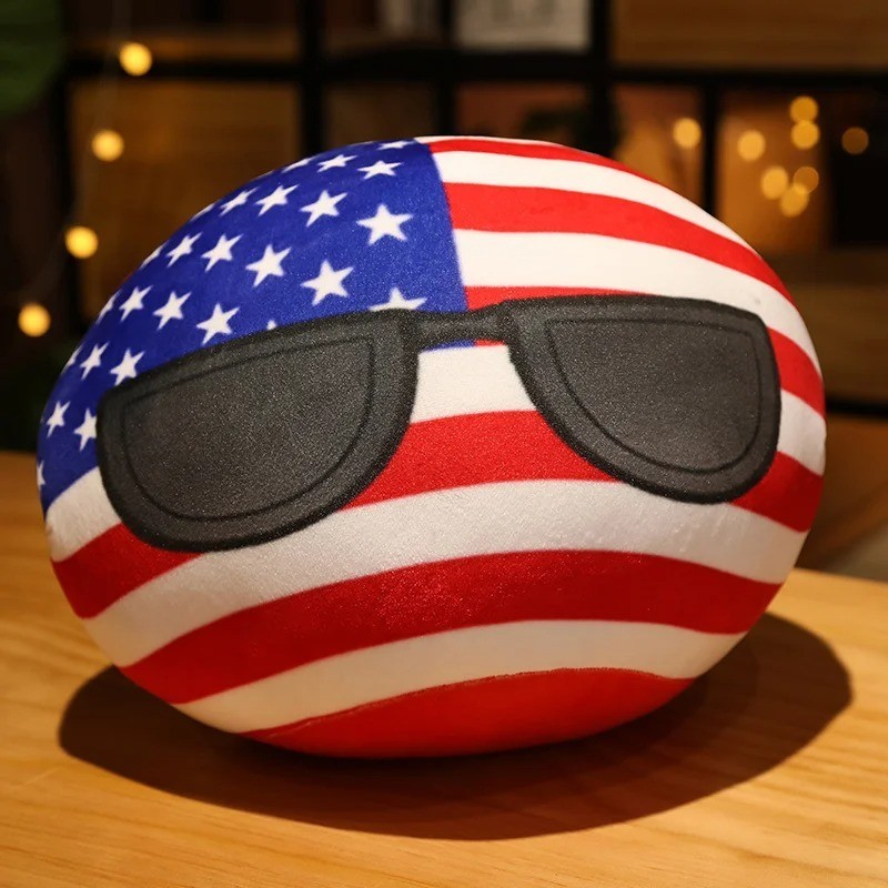 10cm Countryball Plush Toy Polandball Stuffed Pendant USA UK Japan France