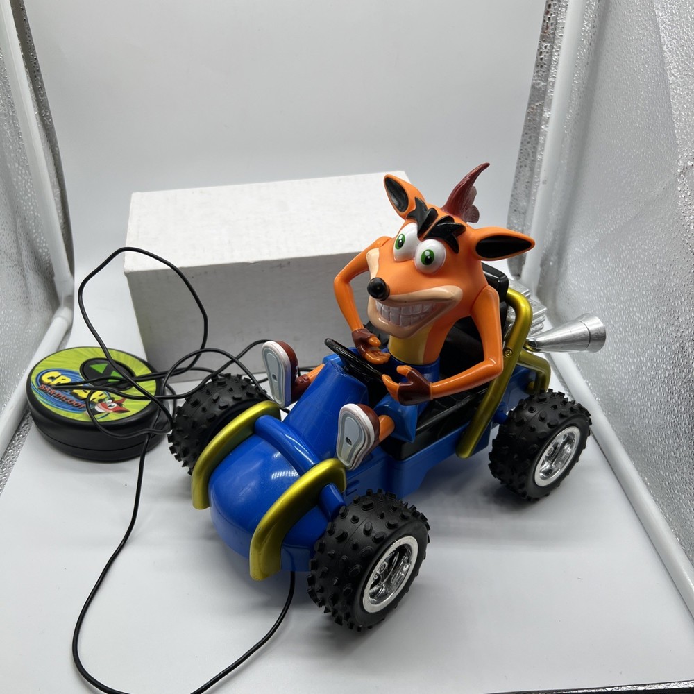 Vintage Crash Bandicoot RC Car Wired Remote Control Car Crash Team Racing 2000