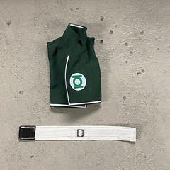 PB-GRLN-VST: Fabric green vest & White Belt for McFarlane Green Lantern