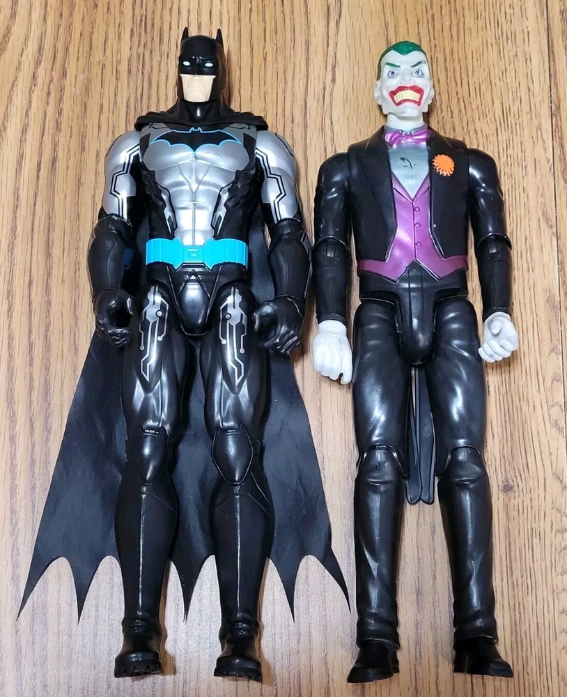 Joker Batman Lot Of 2 Bundle Set Mattel Tm & Dc Comics Large Action Figures 11″