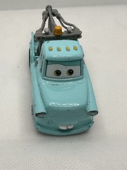 DISNEY Pixar CARS 2008 TOY BLUE Green Paint TOW TRUCK Mattel Tow Mater Diecast