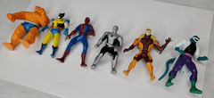 Vintage Spider Man Posable Die Cast Action Figure ToyBiz 2002 LOT