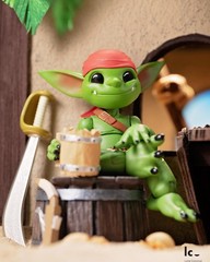 Plunderlings Raider Gank Pirate Action Figure Toy | 1:12 Scale, 25 POA, 3 Mag…
