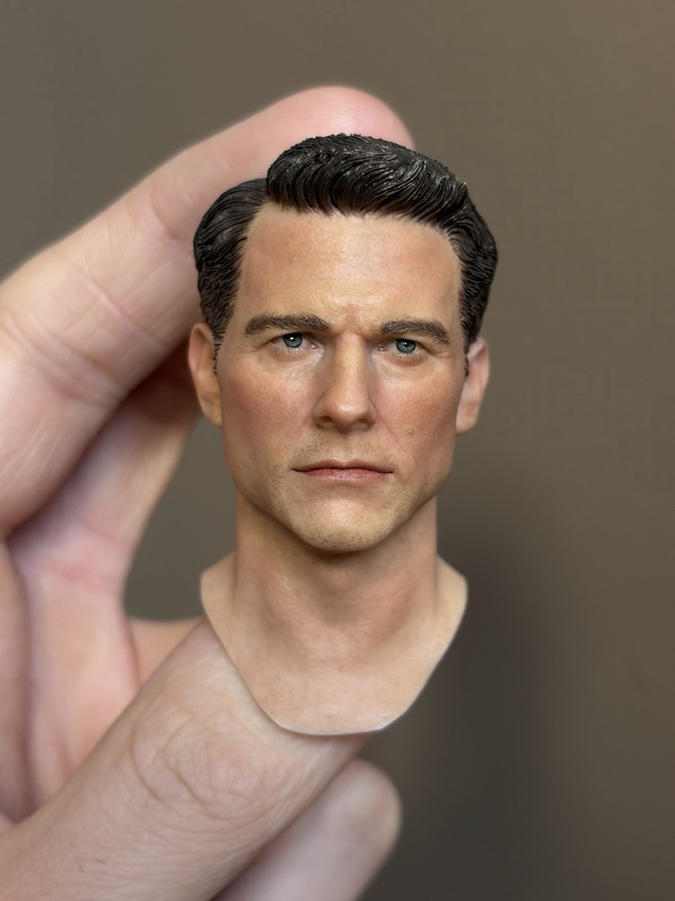 Custom Top Gun Maverick Tom Cruise Headsculpt 1/6 Scale