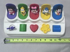 Vintage Disney Mattel Mickey Mouse Friends Pop-Up Baby Toy Poppin Pals