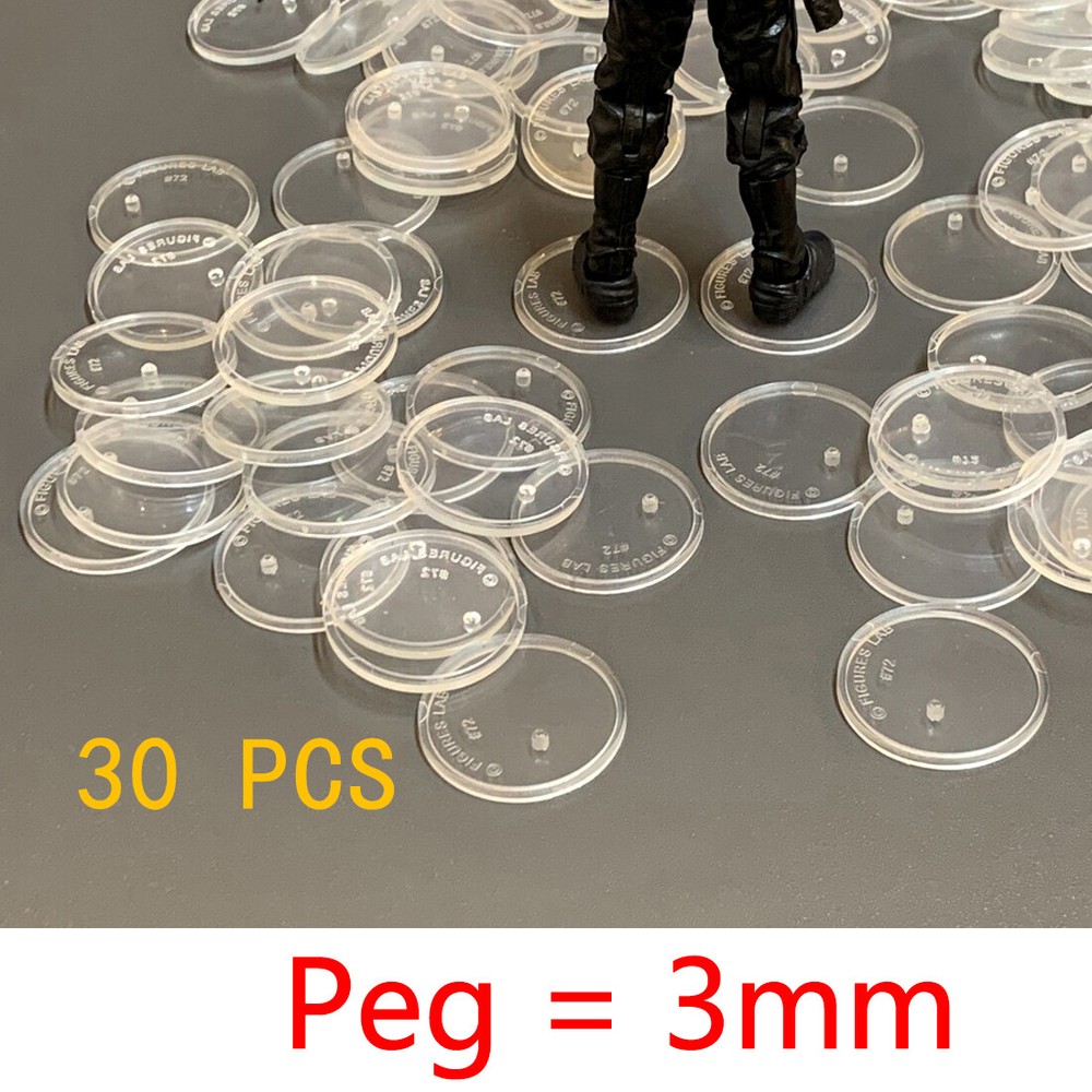 【Peg is 3mm】Lot 30 pcs Display Stands BASE Fits 6” Action Figure Toy gifts Lot