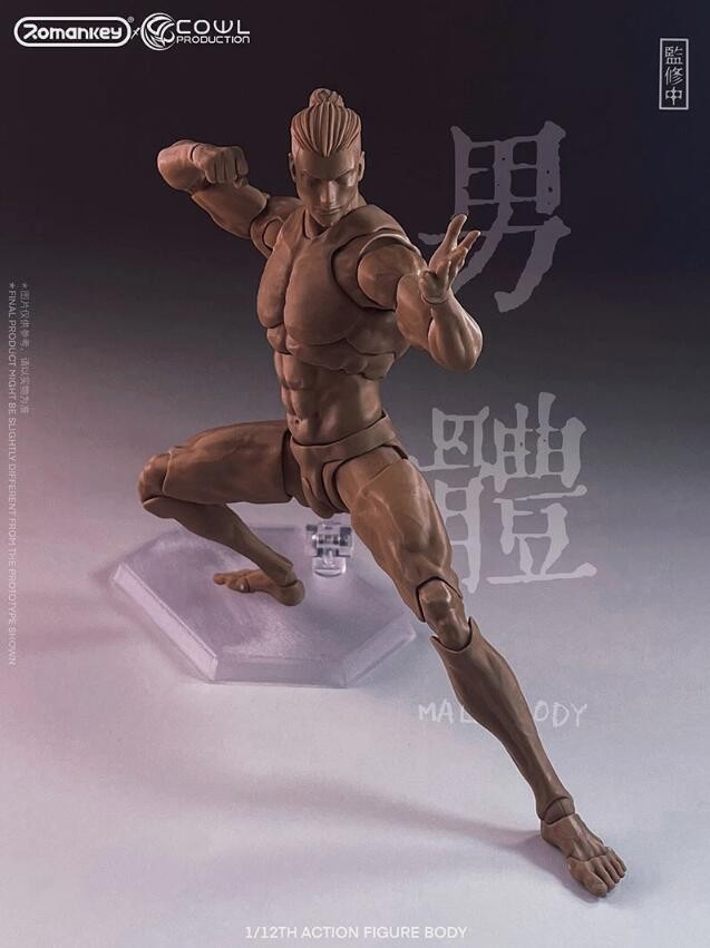 Romankey X COWL 1/12 Male Black Joint Body &Head 6″ Action Figure Doll Model
