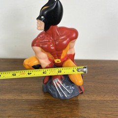 1990 X-Men Wolverine Coin Bank Soft Vinyl Piggy Bank X-Men Vintage Usa Marvel